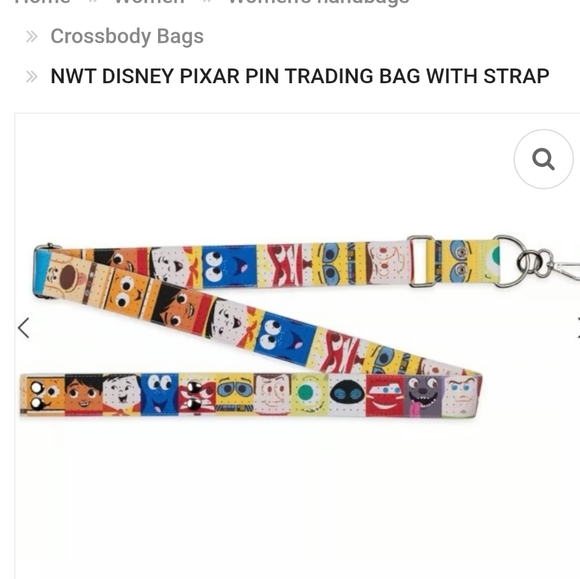 Disney Accessories - NWT DISNEY PIXAR PIN TRADING BAG WITH STRAP